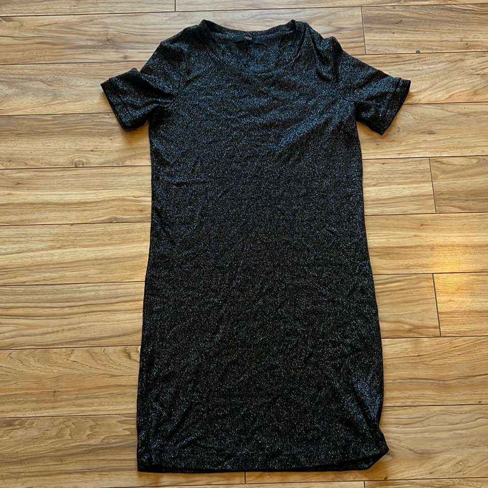 Next black glittery tshirt dress